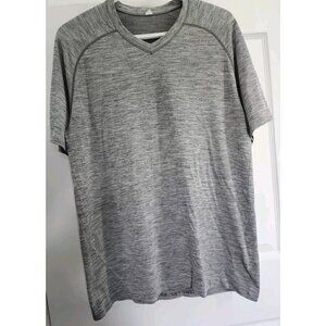 Lululemon Mens Metal Vent Tech V Neck Heathered Gray Large